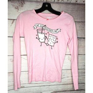 Oshkosh Bgosh We Go Together Like Milk And Pop Tart Girls Long Sleeve Shirt 14